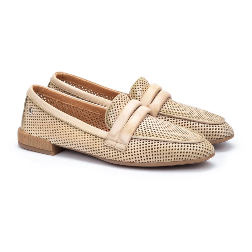 Women's Pikolinos ALMERIA Loafers Cream | NZ O2A9537